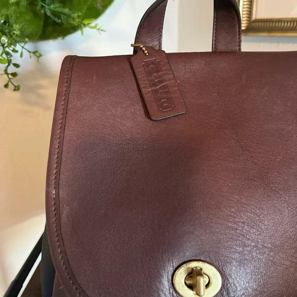 Coach Rich Brown Leather Backpack - Picture 4 of 5